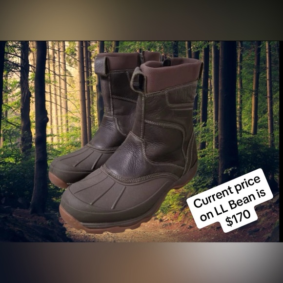 LL Bean Men’s Storm Chaser 5 Zipper Slip On PrimaLoft Insulated Waterproof Boots - Picture 4 of 14